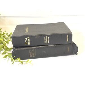 Bible stack- set of 2 vintage bibles- Bibles for decor